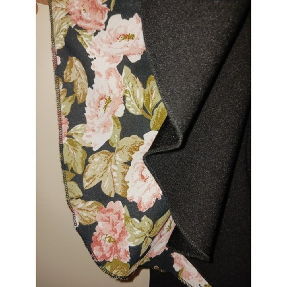 Nina Leonard Black‎ Cottagecore Dress Floral Ruffle Sleeve - Picture 5 of 5